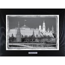 Картина Московского кремля выполненная в ручную на керамической основе